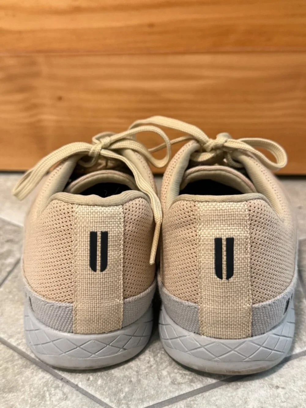 NOBULL Canvas Sand Neutral Trainer Athletic Gym Shoes Women's size 9